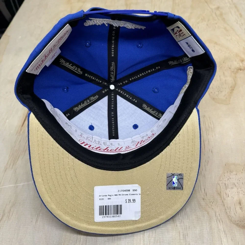 NEW Orlando Magic Mitchell Ness Chrome Elements Snapback Cap Hat Adjustable